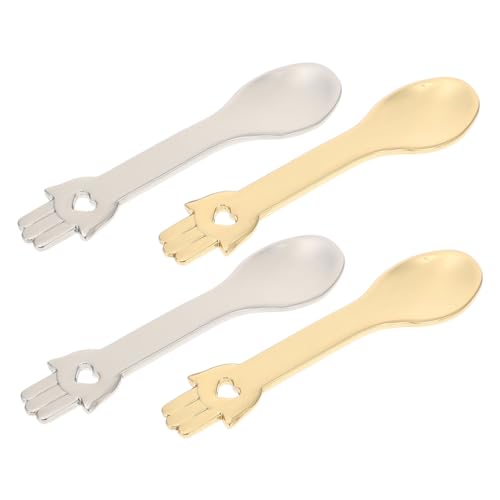 Ipetboom 4stücke Gesicht Creme Löffel Mehrzweck Kosmetik Hautpflege Werkzeuge Massagelöffel Aus Zinklegierung Für Testen Mischen Auftragen von Ipetboom
