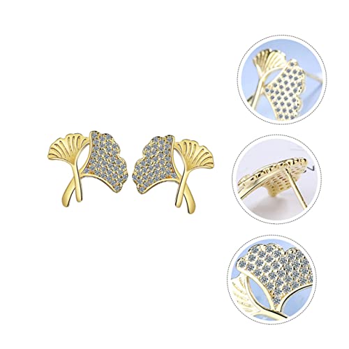 Ipetboom Ginkgo Ohrstecker Damen Zirkonia Ohrhänger Modischer Ohrschmuck Elegant Kreatives Accessoire für Alltag und Ipetboom Ginkgo Ohrstecker Damen Zirkonia Ohrhänger Modischer Ohrschmuck Elegant Kreatives Accessoire für Alltag und von Ipetboom
