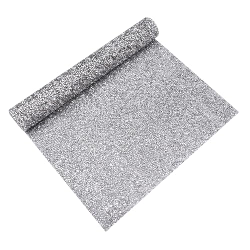 Ipetboom Glänzende Faltbare Nagel Trainingsmatte mit Vollflächigem Strassdesign Dekoratives Nail Art Desktop Kissen für Nageldesign und Maniküre Silberfarben Vielseitig Einsetzbar von Ipetboom