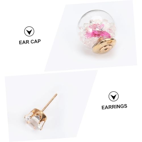 Ipetboom Kristallkugel Ohrstecker Mit Getrockneten Blumen Elegantes Ohraccessoire Aus Umweltfreundlichem Material Hypoallergen Und Langlebig Für Damen Und Mädchen Dekorative von Ipetboom