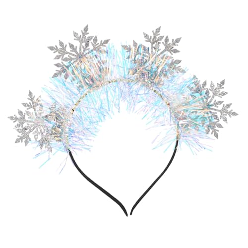 Ipetboom Glitzer Schneeflocken Haarband für Weihnachten Dekoratives Stirnband für Damen Leicht und Langlebig Haaraccessoires für Festliche Anlässe Bringt und von Ipetboom