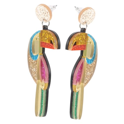 Ipetboom Glitzernde Ohrhänger mit Pailletten Bunte Ohrpendants für Damen Mädchen Auffällige Vintage Ohrringe mit Süßem Vogelmotiv Leicht und Langlebig Vielseitig Kombinierbar von Ipetboom