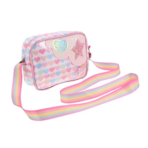 Ipetboom Glitzernde Umhängetasche Für Mädchen Geräumige Crossbody Geldbörse Aus Robustem Material Verstellbarer Schultergurt Accessoire Für Schule Und Freizeit Marine Design von Ipetboom
