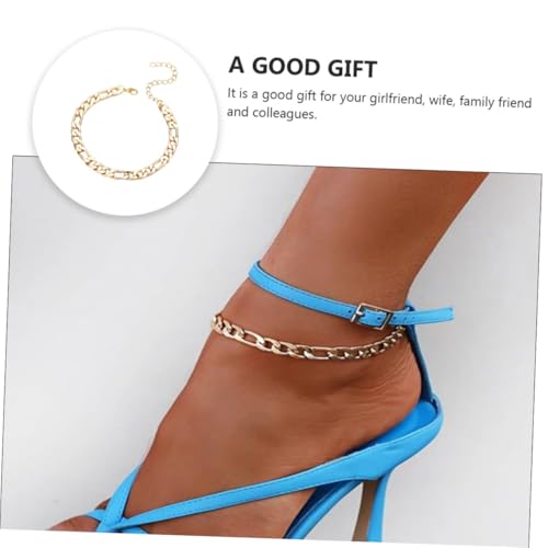 Ipetboom Goldene Fußkette Damen Punk Stil Metall Fußschmuck Kette Zarte Lady Ankle Chain Boho Fußkettchen für Strand Party Hochzeit und Alltag von Ipetboom