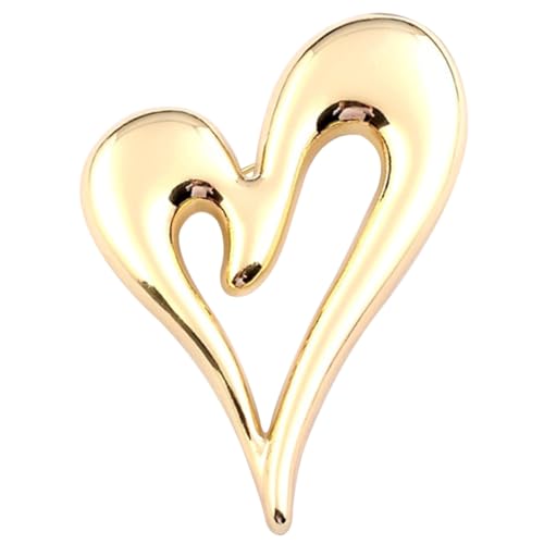 Ipetboom Goldene Herz Brosche für Frauen Anstecknadel für Valentinstag als Schmuck für Damen Leicht und Dekorativ für Schals Mäntel und Outfits von Ipetboom