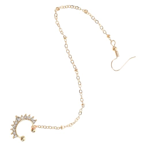 Ipetboom Goldener Fake Septum Ring mit Kette nicht Durchbohrtes Nasenschmuck Frauen Glitzernder Nasenring mit Ohrkette Vielseitig für Tanz Party Hochzeit und Festival von Ipetboom
