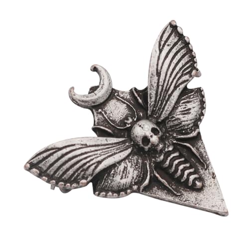 Ipetboom Gothic Mottenschmetterling Brosche Anstecknadel aus Dekorative Halloween Kleidung Pin für Rucksäcke und Jacken Modisches Accessoire für Damen und Herren von Ipetboom