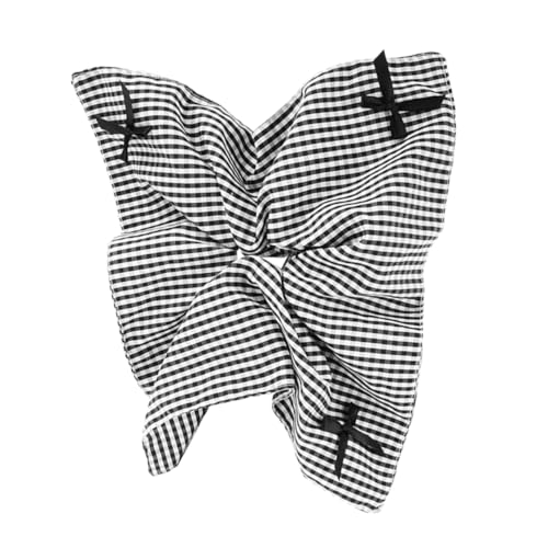 Ipetboom Schwarze Und Weiße Karierte Schleife Scrunchies Dekorative Haargummis Schleife Haarband Elastische Haargummis Haarschmuck Für Frauen Und Mädchen von Ipetboom