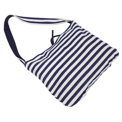Ipetboom Große Gestreifte Doppelseitige Canvas-tasche Wasserabweisend Vielseitig als Schulter Umhängetasche für Damen Geräumig für Sommer-strand Einkauf und Alltag Robust und Modisch von Ipetboom