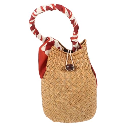 Ipetboom Große Handgewebte Tote Bag aus Robustem Strohmateriaal Geräumige Strandtasche im Boho stil für Damen Vielseitige Sommer handtasche für Urlaub Einkauf und Outdoor picknick von Ipetboom