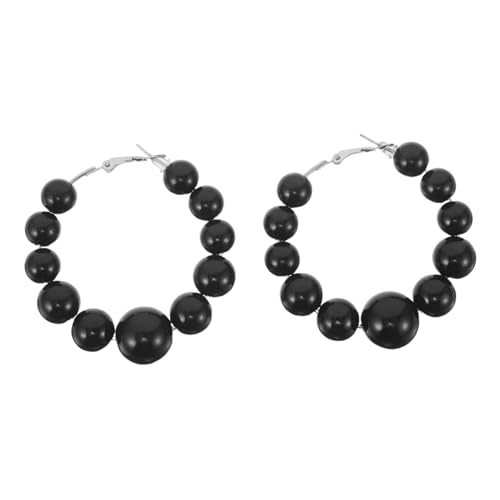 Ipetboom Runde Creolen Mit Kunstperlen Als Ohrhänger Für Damen Groß Und Modisch Statement-schmuck Für Alltag Und Anlässe von Ipetboom