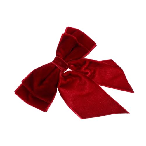 Ipetboom Große Samtschleifen Brosche Damen Anstecknadel Doppellagige Schleife Vielseitige Ansteckspange für Kleidung Taschen Schals Stilvolles Accessoire Weinrot für Festliche Anlässe von Ipetboom