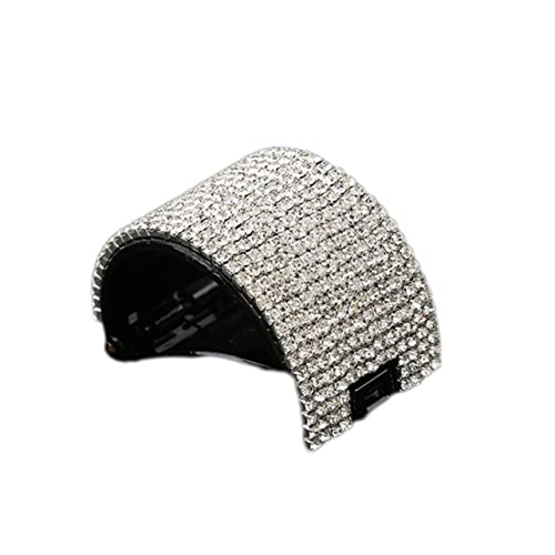 Ipetboom Große Schwarze Haarspange mit Strasssteinen Modischer Haarklammer Ponytail Holder für Damen und Teenager Langlebiges Haarstyling Accessoire Bequem und Zeitsparend zum Feststecken von Ipetboom