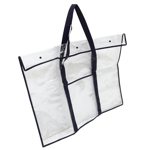 Ipetboom Große Transparente Aufbewahrungstasche aus PVC mit Traggriff Strapazierfähig Große Kapazität für Zeichenbretter Kunstmaterialien Dokumente und Reisebedarf Praktischer Künstler von Ipetboom