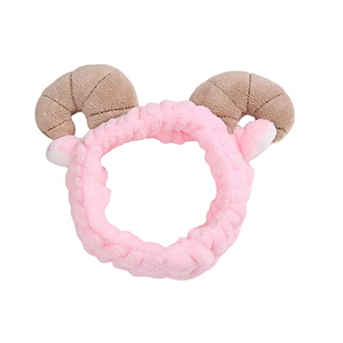 Ipetboom Flauschiges Stirnband zum Waschen des Gesichts kosmetisches Stirnband Horn Bands Stirnbänder Kosmetik Make-up-Stirnband Haarbänder dusche stirnband Haarband Makeup entferner Schal von Ipetboom