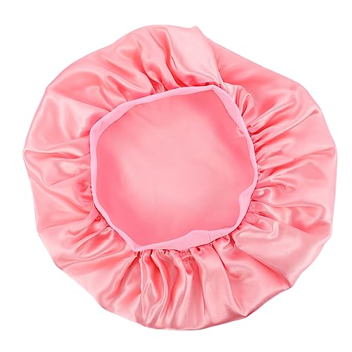 Ipetboom Haarduschhaube Breitkrempiger Runder Hut Aus Seidenimitat Mit Nachtmütze Als Make-up-hut Schlafhaube Für Curly Nachthut Kinder Nachtschlafmütze Rosa Duschhaube Damen Ziemlich von Ipetboom