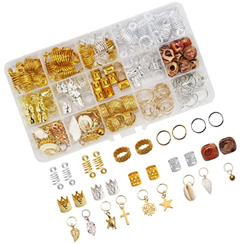 Ipetboom 158stücke Dreadlocks Zubehör Teiliges Haarschmuck Für Zöpfe Kreative Haarperlen Und Ringe Für Individuelle Frisuren Installieren Für Frauen Und Männer von Ipetboom