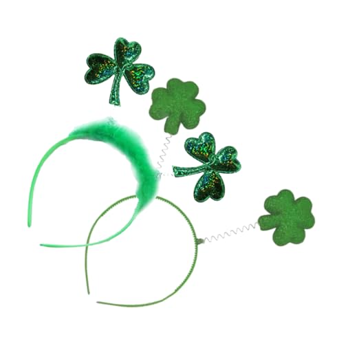 Ipetboom Haargummis 2st Irish Day Stirnbänder Kleeblatt-haarband Irische Stirnbänder Für Frauen Haarschmuck St. Patrick Haarband Stirnband Symphonie Haargummi von Ipetboom