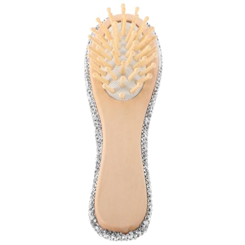 Ipetboom Haarkamm Mit Strasskristallen Aus Holz Reisekamm Mit Massagefunktion Für Damen Und Herren Zum Entwirren Kopfhautpflege von Ipetboom