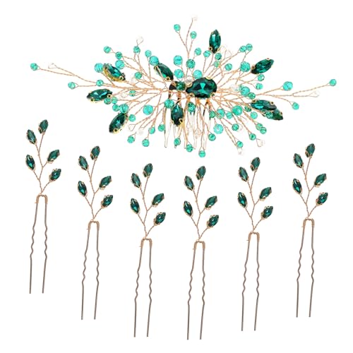 Ipetboom Haarkamm-clip Mit Strasssteinen Grün Haarschmuck Für Frauen Vintage-haarkämme Haarnadeln Zum Zurückhalten Der Haare Accessoires Für Hochzeit Und Party Ipetboom Haarkamm-clip Mit Strasssteinen Grün Haarschmuck Für Frauen Vintage-haarkämme Haarnadeln Zum Zurückhalten Der Haare Accessoires Für Hochzeit Und Party von Ipetboom