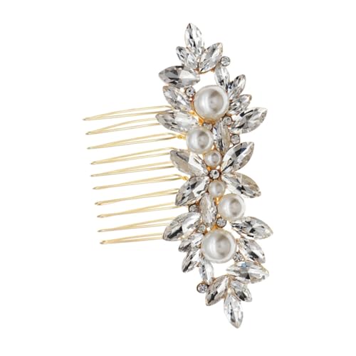 Ipetboom Braut Haarkamm Mit Strass Und Perlen Elegantes Hochzeitszubehör Für Frauen Und Mädchen Für Feierlichkeiten Abschlussball Und Tanz Sorgt Für Einen Stilvollen Look Ohne von Ipetboom