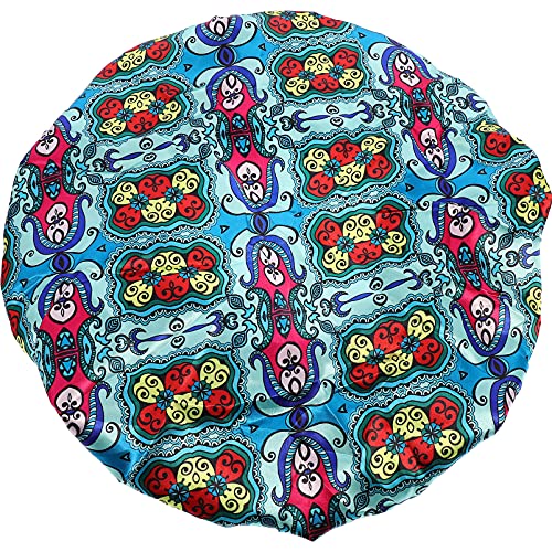 Ipetboom Schlafmütze Für Mädchen -hut Zum Schlafen Breites Elastisches Band Satin-oberfläche Ethno-muster Haar-schutz von Ipetboom