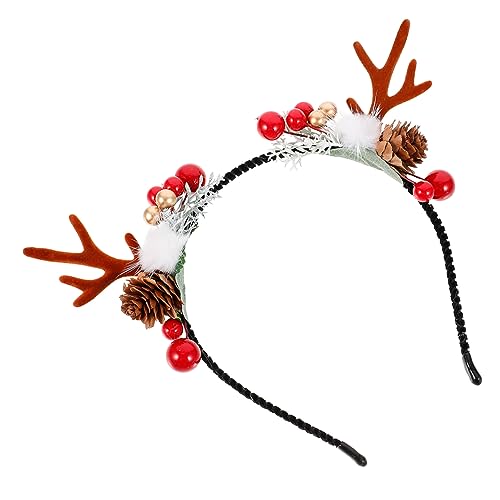 Ipetboom Haarmanschette Stirnband weihnachts haarreif haarband weihnachten mädchen stirnbänder Geweih Blumenkrone Halsketten Herrenhalskette Weihnachtskopfbedeckung Weihnachtskopfschmuck von Ipetboom