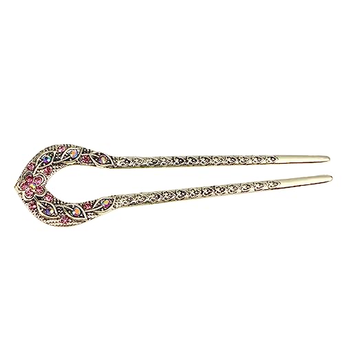 Ipetboom Haarnadel Für Damen U-förmiger Haarknoten Kristall-haarnadel Stilvolles Und Elegantes Haar-accessoire Für Partys Bankette Und Hochzeiten von Ipetboom