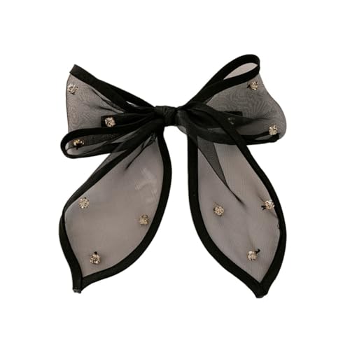 Ipetboom Spitze Haarschleife Clip Mit Strass Bowknot Haarspange Für Damen Langes Haar Accessoires Für Party Arbeit Reisen Und Alltag von Ipetboom