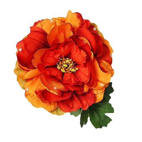 Ipetboom Haarnadel Mit Künstlichen Blumen Haarnadeln Hochzeit Hochzeitshaarschmuck Für Bräute Haarnadel Brosche Brautjungfern Mädchen Haarzubehör Haarperlen Brauthaar Haarnetz Polyester Rot von Ipetboom