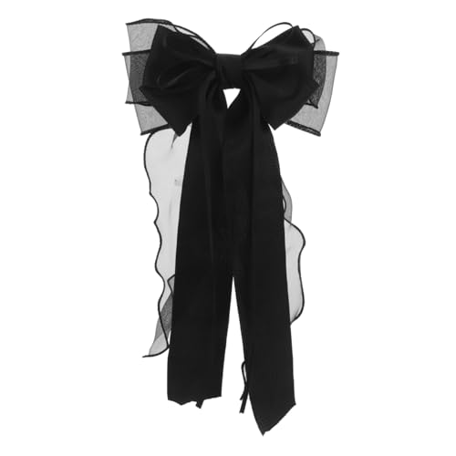 Ipetboom Große Schwarze Haarspangen Mit Netzspitze Und Schleife Für Damen Hair Clips Mit Spitze Und Band Für Besondere Anlässe Accessoires Für Kleid von Ipetboom