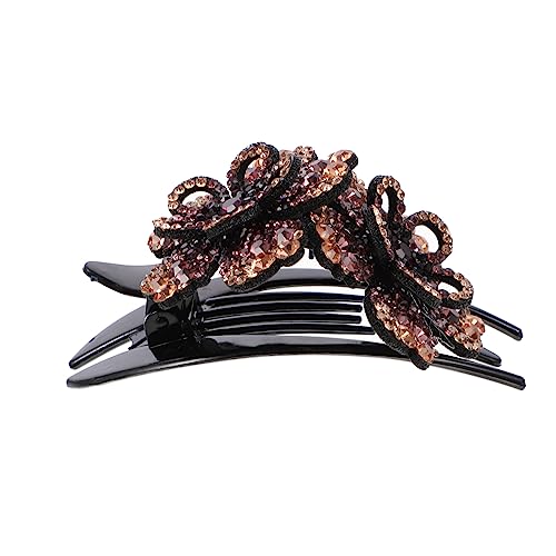 Ipetboom Haarnadel Haarspangen für Damen Haarschmuck für Mädchen Haar Klammern hair styling Haarklammer hintere Haarspange Haarspange Französisch Brötchen Blumen Kopfbedeckung Violett von Ipetboom