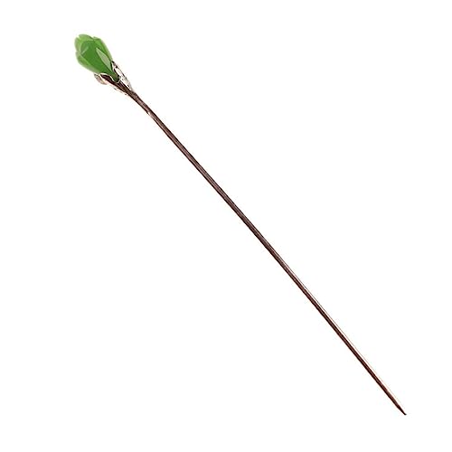 Ipetboom Braut Haarspange Haarnadel hair stick pin Haarknoten für Mädchen Haarspangen Haarklammer Haargabel für Mädchen Haarschmuck für Frauen Silber- Brötchen Zubehör Metall Damen Jade von Ipetboom