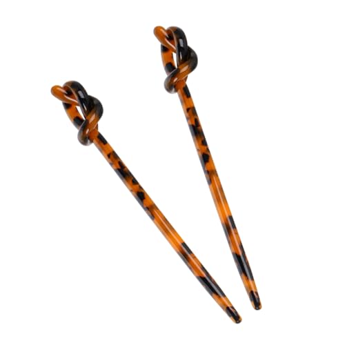 Ipetboom 2stücke Retro Leopard Muster Haarstäbchen Für Frauen Chinesische Haarnadeln Für Dutt Frisuren Dekorative Haaraccessoires Für Langes Haar Stilvoll Vielseitig von Ipetboom