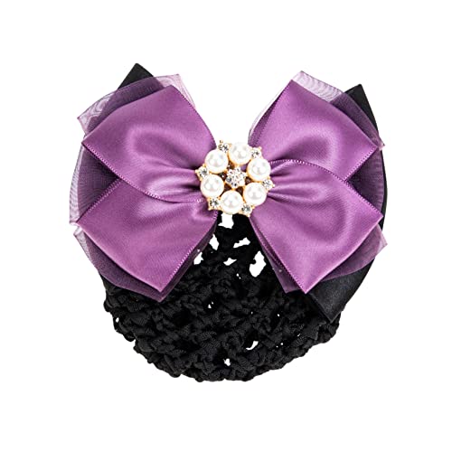 Ipetboom Haarnetz Mit Schleifenverzierung Für Elegante Hochsteckfrisuren Perlenbesetztes Haarschmuck-accessoire Für Frauen Für Büro Zeremonien Und Besondere Anlässe von Ipetboom