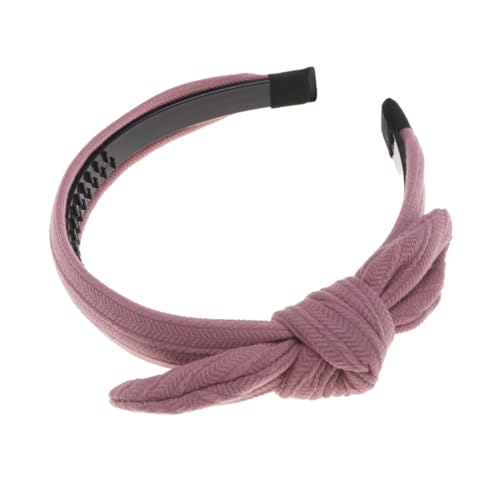 Ipetboom modische Stirnbänder Party-Kopfschmuck Make-up-Haarband Haargummis für Mädchen Tiara Bowknot-Haarband Haarreif mit Schleife Breitseite Stirnband Lotuswurzelstärke Kopfbedeckung von Ipetboom