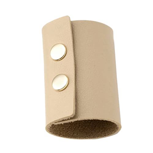 Ipetboom Leder Haargummi Für Dickes Haar Einfache Pu Ponytail Mit Metallknopf Für Mädchen Und Frauen Für Alltag Partys Und Formelle Anlässe von Ipetboom