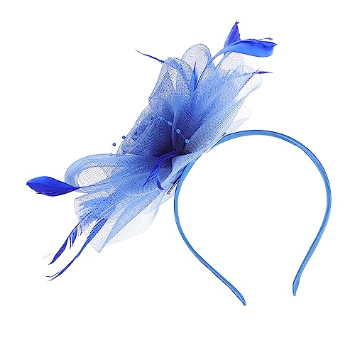 Ipetboom Haarschmuck Aus Federn Party Stirnbänder Mesh-bänder-hut Braut- Haarschmuck Für Frauen Hochzeit Kopfbedeckungen Aus Cocktail-mesh Uv Modisch Hüte Für Frauen Rosa Blau Gittergewebe von Ipetboom