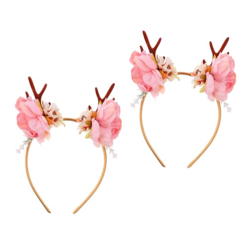 Ipetboom 2stücke Antler Flower Haarreifen Kreative Party Haarschmuck Für Mädchen Für Festivals Kostümpartys Und Weihnachtsfeiern Leicht Und Zu Tragen von Ipetboom