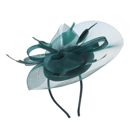 hochzeitshaar schmuck wedding hair accessories Damen Pillbox-Mütze Hut für die Hochzeitsfeier Hüte Zylinder Hochzeits-Fascinator-Hut Bankett-Kopfschmuck charmant Stirnband Blumen von Ipetboom