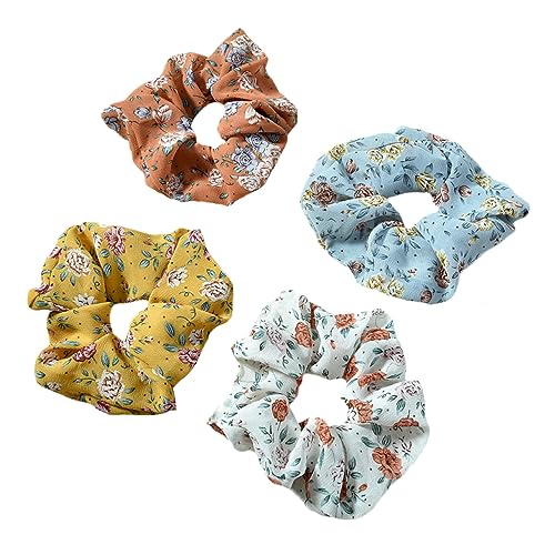 Ipetboom Haarschmuck Satz Hijab-Schal schleife scrunchie Blumenhaarseil Haarbänder hair styling Haarseil dehnen Pferdeschwanzhalter für Mädchen elastisch Stirnband Gummiband Haarring von Ipetboom