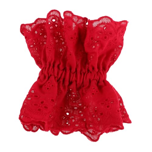 Ipetboom Elegante Scrunchies Mit Spitzenmuster Übergroße Haarbänder Pferdeschwanzhalter Elastische Bänder Für Frauen Und Mädchen Weihnachtsaccessoires von Ipetboom