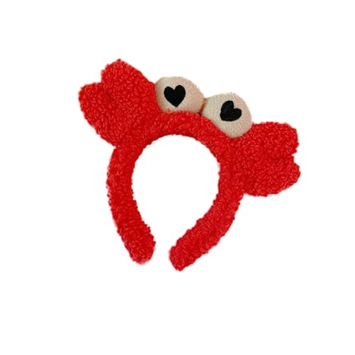 Ipetboom Haarschmuck mit Niedlichem Design Plüsch Haarreif für Partys Gesichtswäsche und Fotografie Rot Leicht und Einladend für Spaßige Anlässe von Ipetboom