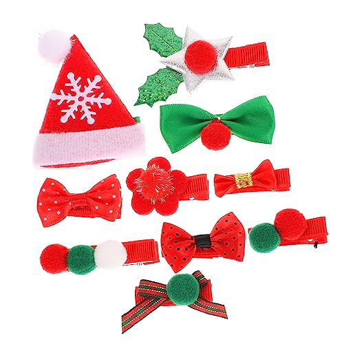 Ipetboom 10stücke Teiliges Junge Mädchen Weihnachts Haarklammern Mit Glitzer Bogenknoten Haarspangen Für Mädchen Festliche Haarschmuck Für Weihnachten Party Und Alltag von Ipetboom
