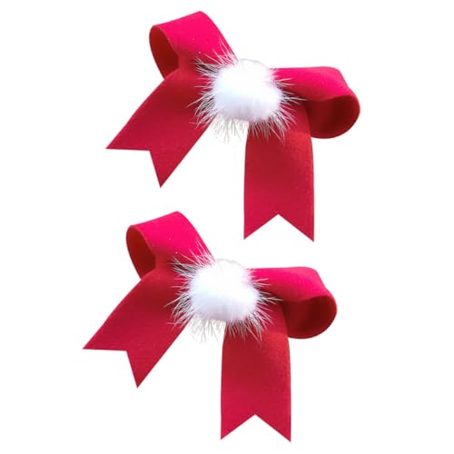 Ipetboom 2stücke Bowknot Haarclip Für Damen Rote Dekorative Haarschmuckstücke Rutschfeste Haarspangen Für Jede Gelegenheit Stilvoll Und Langlebig Für Alltag Und Besondere Anlässe von Ipetboom