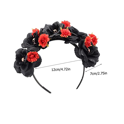 Ipetboom Halloween Blumen Skull Haarschmuck Headdress Für Perfektes Kostüm-accessoire Für Halloween-feiern Party Und Maskeraden von Ipetboom