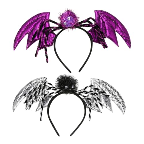 Ipetboom 2stücke Teiliges Halloween Haarband Mit Cartoon Fledermaus Und Lustiger Kopfschmuck Für Erwachsene Für Halloween-partys Und Kostüme Leicht Und Bequem Zu Tragen von Ipetboom