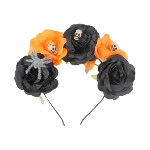Ipetboom Halloween Haarreif Mit Spinnen Und -design Für Kostümpartys Und Cosplay Passend Für Erwachsene Strapazierfähigem Material Schwarz Und Orange von Ipetboom
