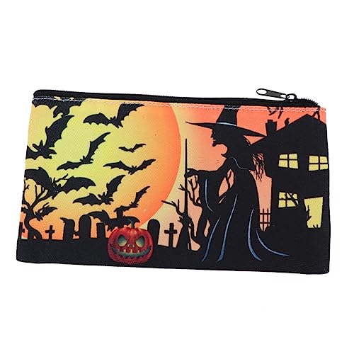 Ipetboom Halloween Kosmetiktasche Für Damen Stylischer Make-up Aufbewahrungstasche Strapazierfähigem Canvas Für Partys Und Halloween-Events von Ipetboom