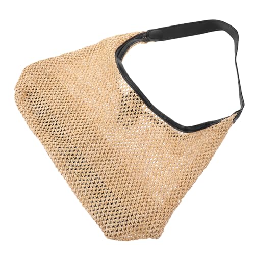 Ipetboom Handgefertigte Große Schwarze Strohtasche Damen Strandtasche Robuste Gewebte Umhängetasche mit Vielseitiger Nutzung für Alltag Urlaub und Geschenkidee von Ipetboom